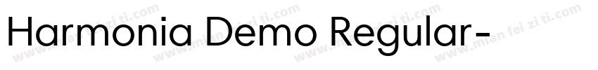 Harmonia Demo Regular字体转换